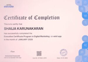 SHAIJA KARUNAKARAN PORTFOLIO