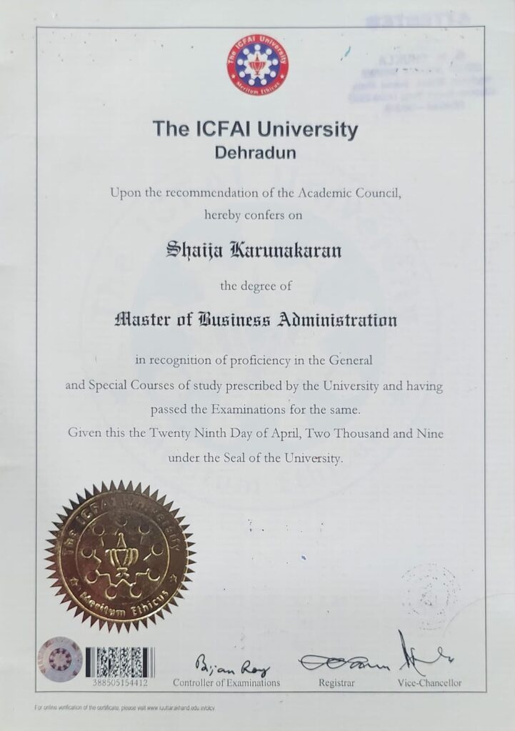 SHAIJA KARUNAKARAN PORTFOLIO